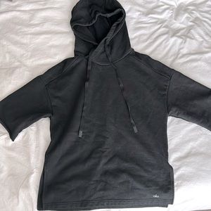 Alo Yoga Hoodie 3/4 Sleeve // XS // Black